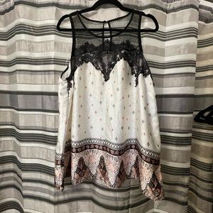 Maurices satin & lace tank top plus size 2